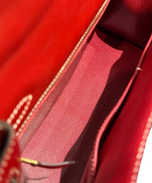 HERMES（エルメス）HERMES (エルメス) ケリー32 外縫い/ゴールド金具/ヴォーシャモニー/ルージュアッシュ/▢E刻印 ルージュアッシュ × ゴールド金具 サイズ:32の古着・服飾アイテム