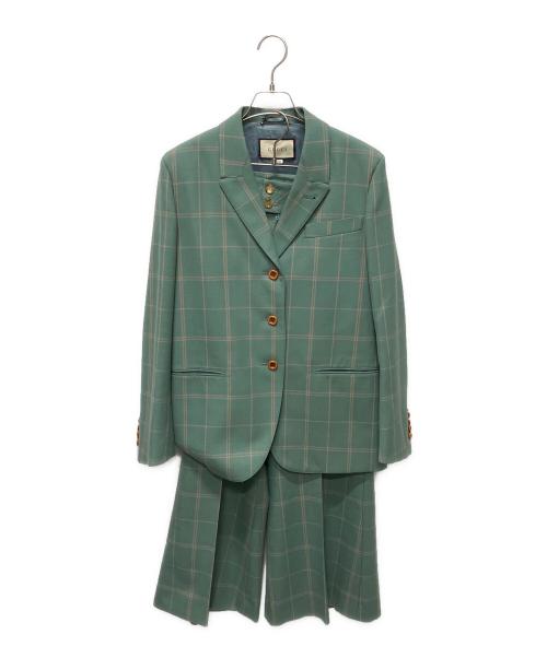 gucci boutique（グッチ ブティック）gucci boutique (グッチ ブティック) GUCCI GG Set-Up/セットアップ グリーン サイズ:38の古着・服飾アイテム
