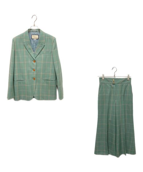 gucci boutique（グッチ ブティック）gucci boutique (グッチ ブティック) GUCCI GG Set-Up/セットアップ グリーン サイズ:38の古着・服飾アイテム