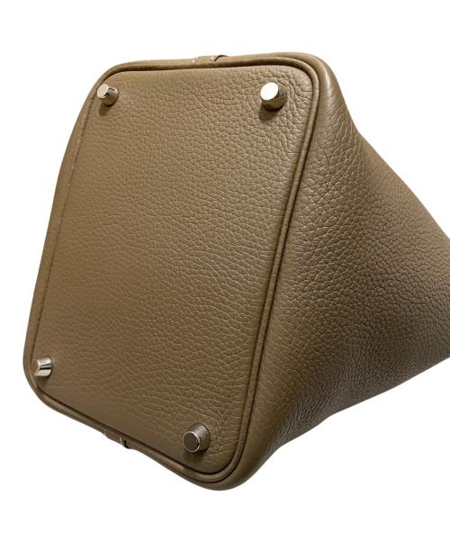 HERMES（エルメス）HERMES (エルメス) ピコタンロック PM/シルバー金具/トレヨンクレマンス/エト/U刻印 エトゥープ サイズ:PMの古着・服飾アイテム