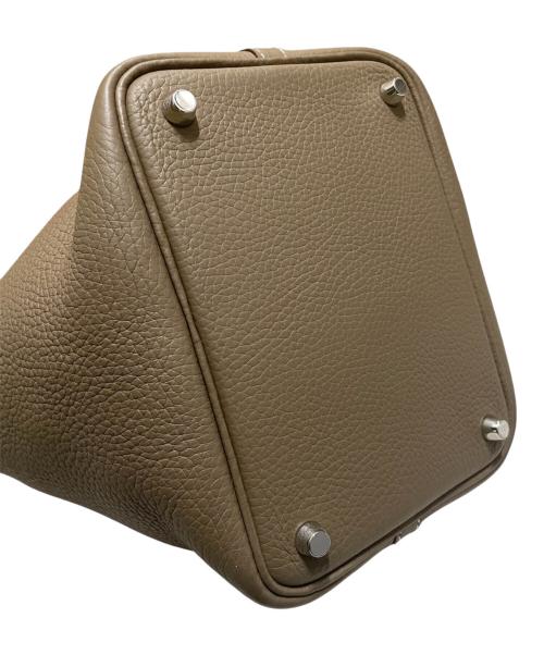 HERMES（エルメス）HERMES (エルメス) ピコタンロック PM/シルバー金具/トレヨンクレマンス/エト/U刻印 エトゥープ サイズ:PMの古着・服飾アイテム