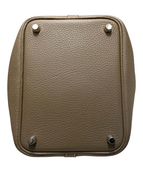 HERMES（エルメス）HERMES (エルメス) ピコタンロック PM/シルバー金具/トレヨンクレマンス/エト/U刻印 エトゥープ サイズ:PMの古着・服飾アイテム