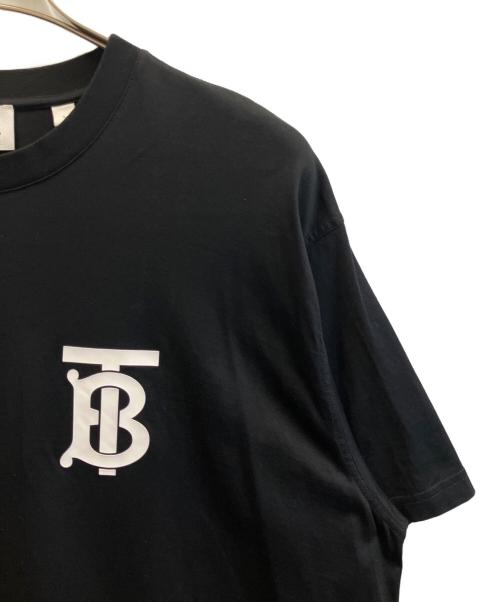 BURBERRY（バーバリー）BURBERRY (バーバリー) TB Logo Print Cotton T-Shirt/ロゴTシャツ/カットソー ブラック サイズ:Lの古着・服飾アイテム
