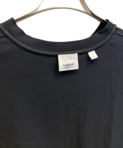 BURBERRY（バーバリー）BURBERRY (バーバリー) TB Logo Print Cotton T-Shirt/ロゴTシャツ/カットソー ブラック サイズ:Lの古着・服飾アイテム