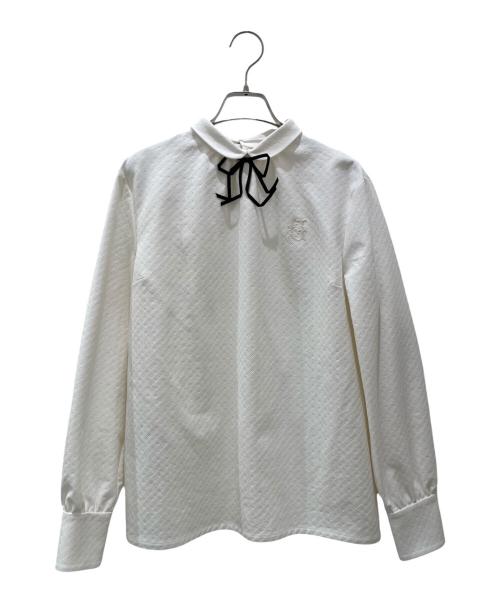 GUCCI（グッチ）GUCCI (グッチ) 長袖リボンブラウス ホワイト サイズ:40の古着・服飾アイテム