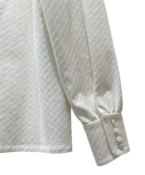 GUCCI（グッチ）GUCCI (グッチ) 長袖リボンブラウス ホワイト サイズ:40の古着・服飾アイテム
