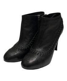 CHANEL（シャネル）の古着「ココマークショートブーツ」｜ブラック