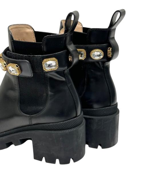 GUCCI（グッチ）GUCCI (グッチ) Gucci Ankle Boot With Belt/GGマーモントサイドゴアブーツ ブラック サイズ:36 1/2の古着・服飾アイテム