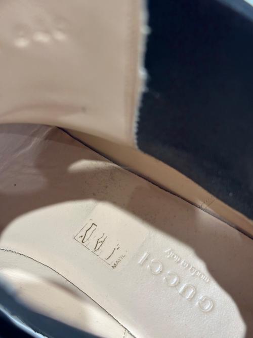 GUCCI（グッチ）GUCCI (グッチ) Gucci Ankle Boot With Belt/GGマーモントサイドゴアブーツ ブラック サイズ:36 1/2の古着・服飾アイテム