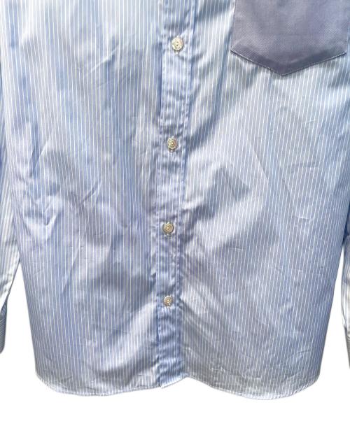 GUCCI（グッチ）GUCCI (グッチ) エンボスロゴストライプコットン シャツ スカイブルー サイズ:SIZE50の古着・服飾アイテム