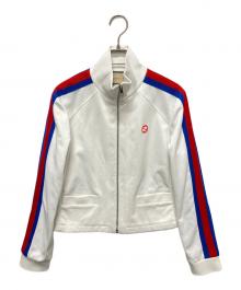 GUCCI（グッチ）の古着「Technical Jersey Zip Jacket(テクニカルジャージージップジャケット)」｜ホワイト×レッド×ブルー