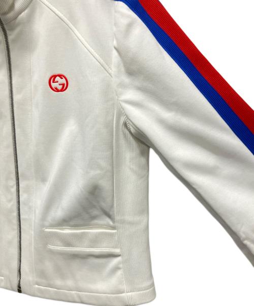 GUCCI（グッチ）GUCCI (グッチ) Technical Jersey Zip Jacket(テクニカルジャージージップジャケット) ホワイト×レッド×ブルー サイズ:Sの古着・服飾アイテム