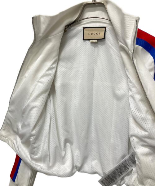 GUCCI（グッチ）GUCCI (グッチ) Technical Jersey Zip Jacket(テクニカルジャージージップジャケット) ホワイト×レッド×ブルー サイズ:Sの古着・服飾アイテム