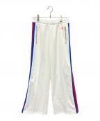 GUCCIグッチ）の古着「Shirred Pants/シャーリングパンツ/トラックパンツ」｜ホワイト×レッド×ブルー