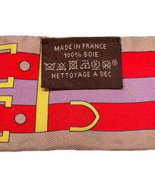 HERMES（エルメス）HERMES (エルメス) ツイリー / Rocabar エンジ×マルチカラー サイズ:-の古着・服飾アイテム