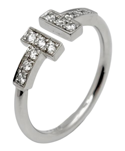 TIFFANY & Co.（ティファニー）TIFFANY & Co. (ティファニー アンド コー) Tワイヤー ダイヤモンドリング サイズ:7号の古着・服飾アイテム