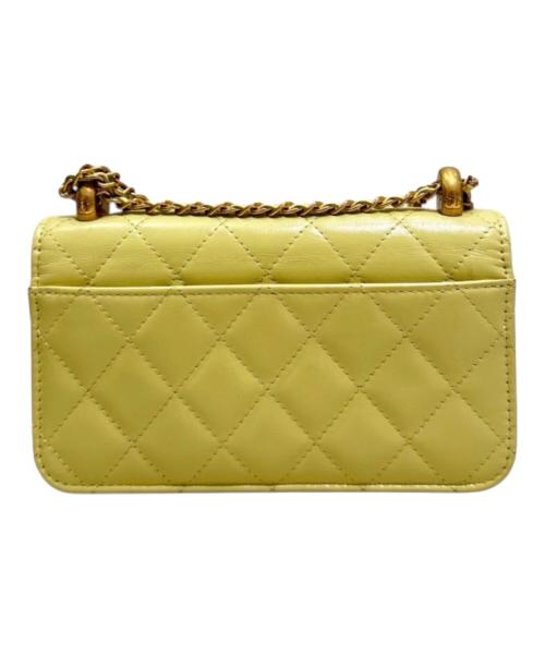 CHANEL（シャネル）CHANEL (シャネル) ココマークチェーンウォレット ライムイエローの古着・服飾アイテム