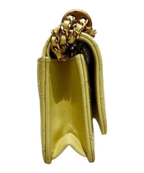 CHANEL（シャネル）CHANEL (シャネル) ココマークチェーンウォレット ライムイエローの古着・服飾アイテム