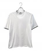 HERMESエルメス）の古着「コットンクルーネックTシャツ」｜ホワイト×グレー