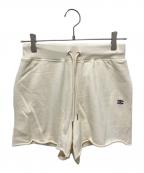 CELINEセリーヌ）の古着「トリオンフロゴスウェットショートパンツ　2Z057450I」｜ベージュ