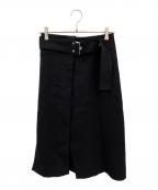 3.1 phillip limスリーワンフィリップリム）の古着「ベルテッドフレアスカート」｜ブラック