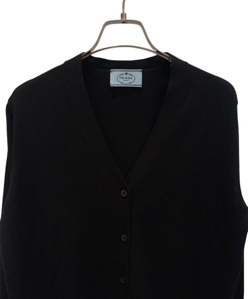 PRADA（プラダ）PRADA (プラダ) ニットカーディガン ブラック サイズ:38の古着・服飾アイテム