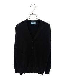 PRADA（プラダ）の古着「ニットカーディガン」｜ブラック