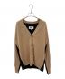 MM6 Maison Margiela（エムエムシックスメゾンマルジェラ）の古着「ニットカーディガン」｜ベージュ×ブラック