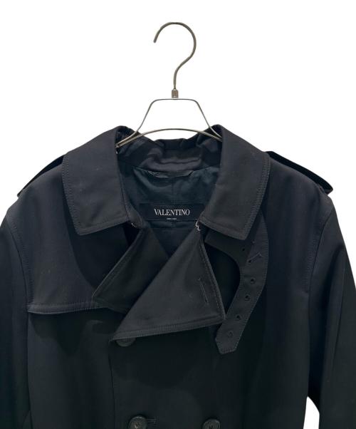 VALENTINO（ヴァレンティノ）VALENTINO (ヴァレンティノ) トレンチコート ブラック サイズ:48の古着・服飾アイテム