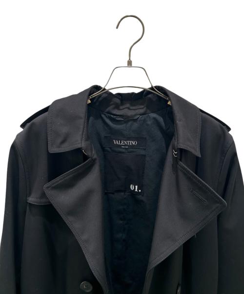 VALENTINO（ヴァレンティノ）VALENTINO (ヴァレンティノ) トレンチコート ブラック サイズ:48の古着・服飾アイテム