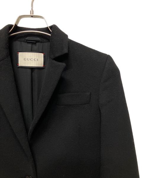 GUCCI（グッチ）GUCCI (グッチ) ウール チェスターコート ブラック サイズ:36の古着・服飾アイテム