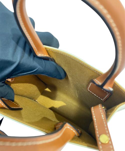 CELINE（セリーヌ）CELINE (セリーヌ) バーティカルカバ ミニ ブラウン×ホワイト サイズ:ミニの古着・服飾アイテム