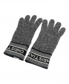 Christian Diorクリスチャン ディオール）の古着「 ウール×カシミヤ ロゴ 手袋」｜グレー