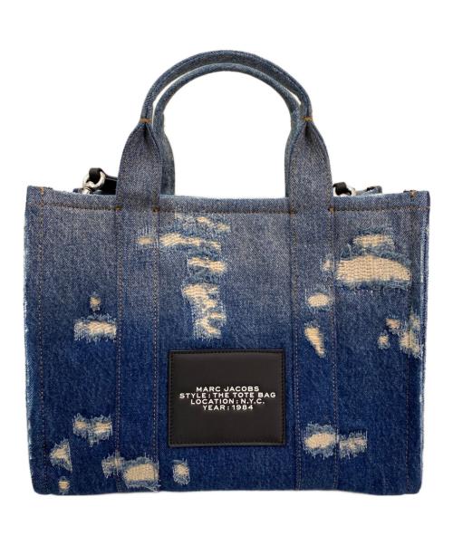 MARC JACOBS（マークジェイコブズ）MARC JACOBS (マークジェイコブズ) THE RIP AND REPAIR DENIM TOTE BAG ブルーの古着・服飾アイテム