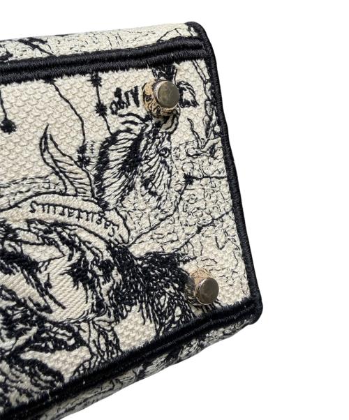 Christian Dior（クリスチャン ディオール）Christian Dior (クリスチャン ディオール) Lady Dior D-Lite Medium  ホワイト×ブラック サイズ:ミディアムの古着・服飾アイテム