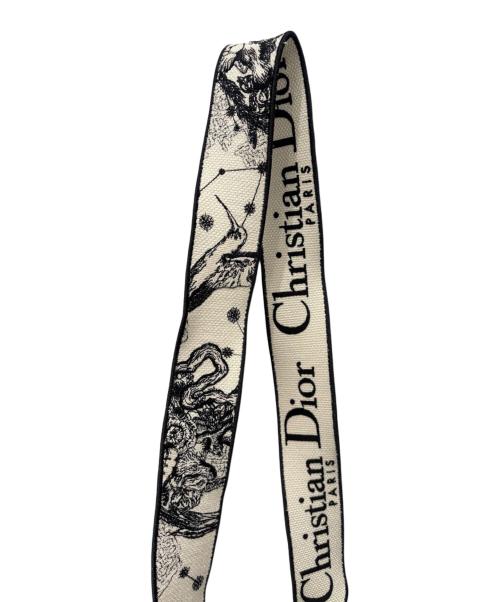 Christian Dior（クリスチャン ディオール）Christian Dior (クリスチャン ディオール) Lady Dior D-Lite Medium  ホワイト×ブラック サイズ:ミディアムの古着・服飾アイテム