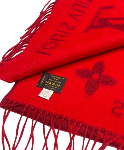 LOUIS VUITTON（ルイ ヴィトン）LOUIS VUITTON (ルイ ヴィトン) マフラー・レイキャビック レッドの古着・服飾アイテム