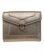 BVLGARIブルガリ）の古着「セルペンティ フォーエバー 三つ折り財布」｜ベージュ