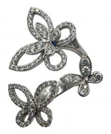 GRAFF（グラフ）の古着「トリプル バタフライ シルエットダイヤモンド リング」