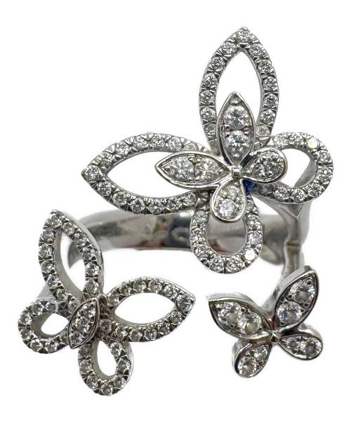 GRAFF（グラフ）GRAFF (グラフ) トリプル バタフライ シルエットダイヤモンド リング サイズ:7号の古着・服飾アイテム