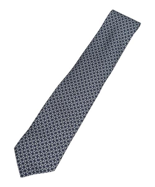 HERMES（エルメス）HERMES (エルメス) 総柄ネクタイ ブルー サイズ:-の古着・服飾アイテム