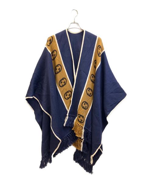 GUCCI（グッチ）GUCCI (グッチ) インターロッキングG ケープ　581603 4G184 ネイビー サイズ:-の古着・服飾アイテム