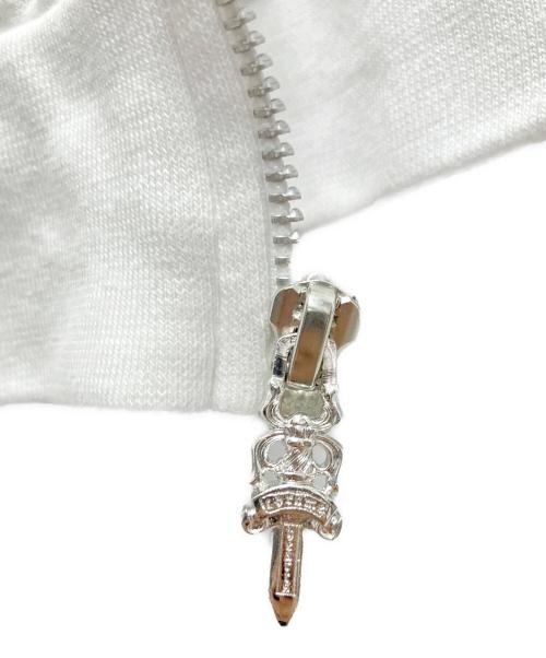 CHROME HEARTS（クロムハーツ）CHROME HEARTS (クロムハーツ) Vertical Logo Zip Up Hoodie ホワイト サイズ:Ｌの古着・服飾アイテム
