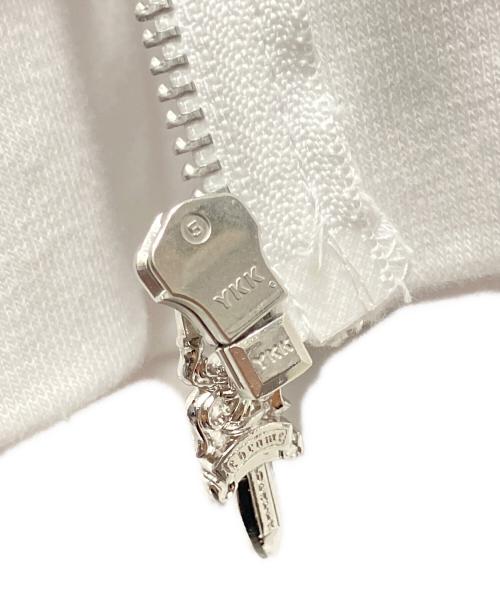 CHROME HEARTS（クロムハーツ）CHROME HEARTS (クロムハーツ) Vertical Logo Zip Up Hoodie ホワイト サイズ:Ｌの古着・服飾アイテム