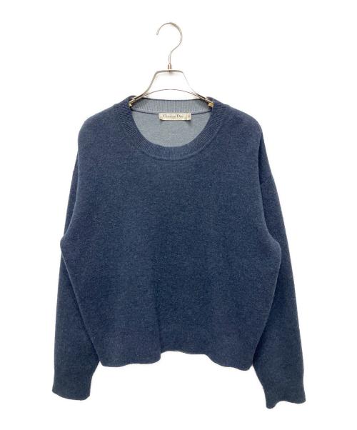 Christian Dior（クリスチャン ディオール）Christian Dior (クリスチャン ディオール) J'ADIOR 8 カシミヤ混 ボクシーセーター ネイビー サイズ:38の古着・服飾アイテム