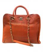 CHANELシャネル）の古着「フレンチリヴィエラ 2WAYトートバッグ」｜レッド