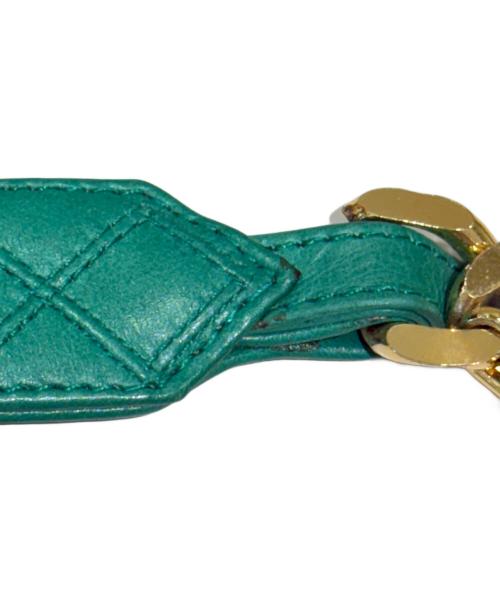 CHANEL（シャネル）CHANEL (シャネル) ヴィンテージチェーンベルト エメラルドグリーン サイズ:65/26の古着・服飾アイテム