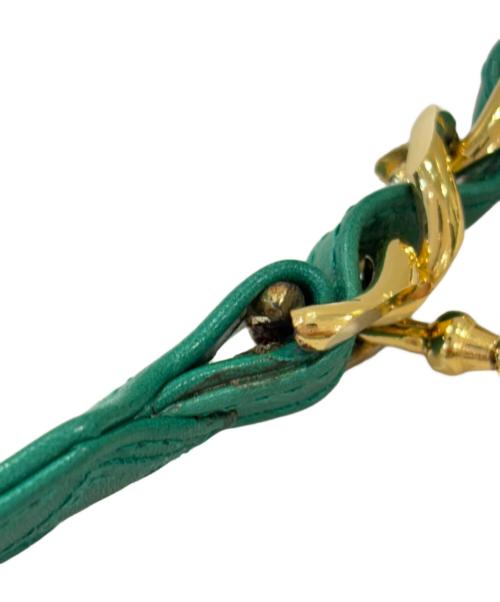 CHANEL（シャネル）CHANEL (シャネル) ヴィンテージチェーンベルト エメラルドグリーン サイズ:65/26の古着・服飾アイテム