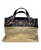 CHANELシャネル）の古着「2WAYバッグ」｜ブラック×ベージュ