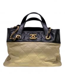 CHANEL（シャネル）の古着「2WAYバッグ」｜ブラック×ベージュ